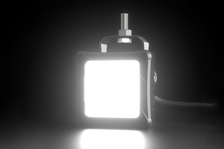 Светодиодные фары дальнего света AURORA 76x76 мм 30W с RGB подсветкой (комплект 2 шт) ALO-D3T-2-P23Q