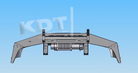 Бампер передний силовой с кенгурином алюминиевый KDT Toyota Land Cruiser 80    01013L