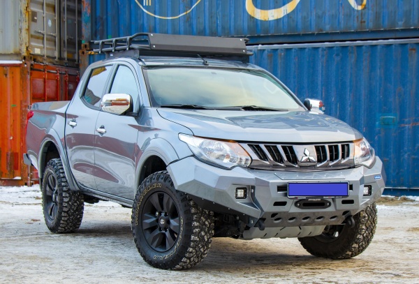Бампер силовой передний AL (черный)  Rival  для Mitsubishi L200, V - все 2015-2018 2D.4001.1-NL
