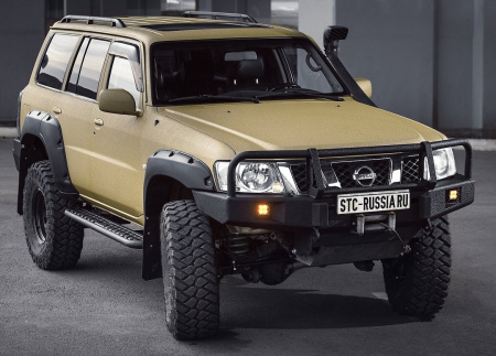 Пороги силовые Nissan Patrol Y61 2004+ БОДИК 50 цельная ступень STC-NPA/97-S-B50-C1