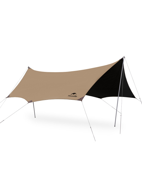 Тент кемпинговый Naturehike 5,5х4,65 м., коричневый, блэкаут CNK2350WS015-DBRV550