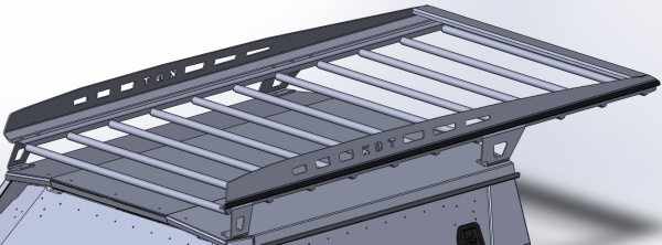 Багажник алюминиевый для кунга KDT на Toyota Tundra. 222807L