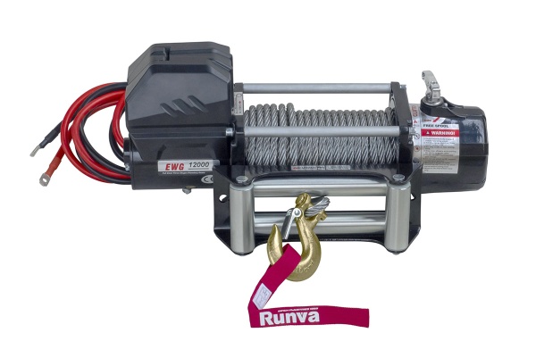 Лебёдка автомобильная электрическая 12V Magnum 12000 lbs 5443 кг (стальной трос) EWD12000F