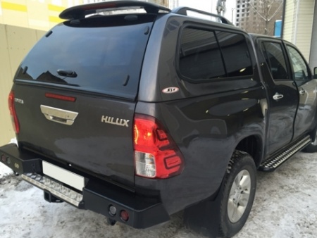 Кунг SJS Toyota Hilux REVO 2015+ темно -серый (1G3) сдвижные окна STD-TOYRV-SL-1G3