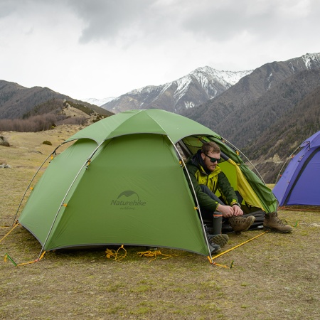 Палатка Naturehike Cloud Peak 20D Si 2-местная, алюминиевый каркас, зеленый NH17K240-Y-DGR