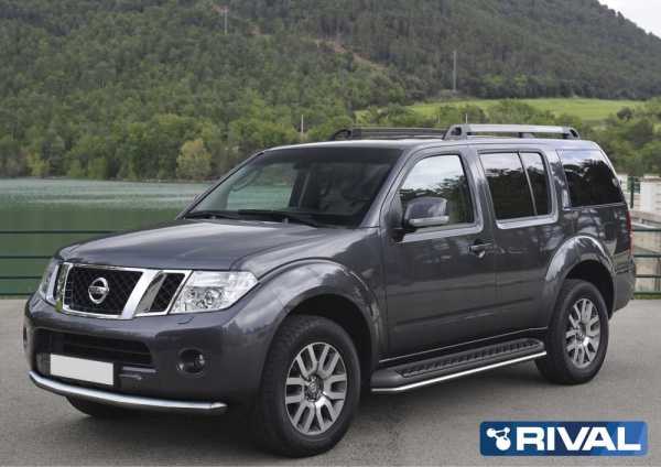 Защита переднего бампера d76 RIVAL Nissan Pathfinder 2010-2014  R.4105.001