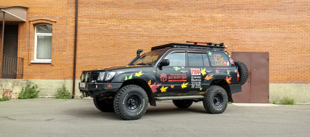 Багажник экспедиционный (платформа) алюминиевый РИФ 1250x2080 мм для Toyota Land Cruiser 100/105 (с крепежом) RIF105-roof4