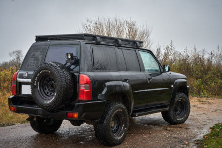 Багажник экспедиционный (платформа) алюминиевый РИФ 1250x2080 мм для Nissan Patrol Y61 2004+ (с крепежом) RIFY61-roof4
