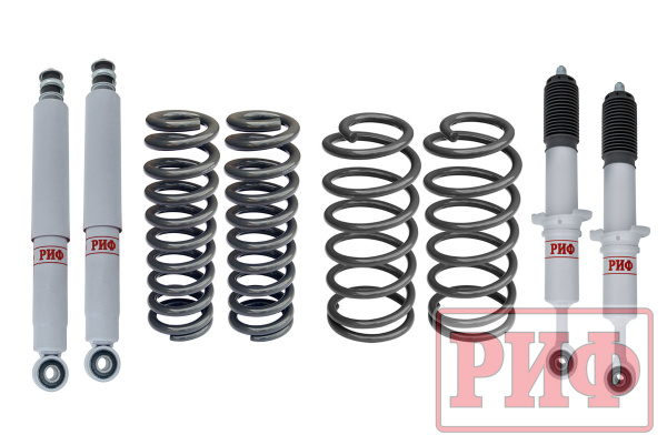 Лифт-комплект РИФ газовый Toyota Land Cruiser Prado 120, FJ Cruiser 30 мм мягкий RIF-TLC120-A-G