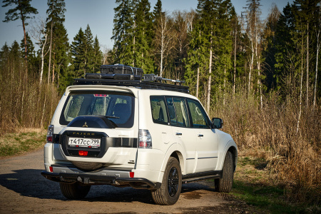 Багажник экспедиционный (платформа) алюминиевый РИФ 1150x2080 мм для Mitsubishi Pajero IV (с крепежом) RIFPJR-roof4