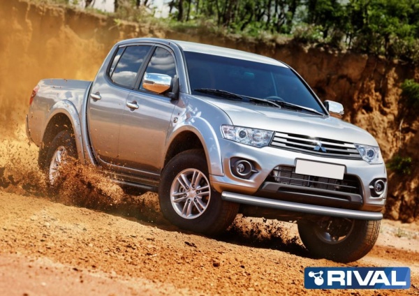 Защита переднего бампера d76 RIVAL Mitsubishi L200 2006-2015 R.4004.015