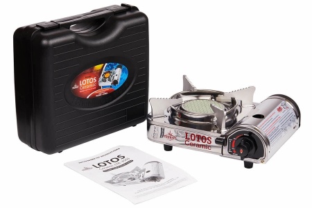 Плита газовая TOURIST LOTOS CERAMIC портативная, керамическая, в кейсе  TR-350