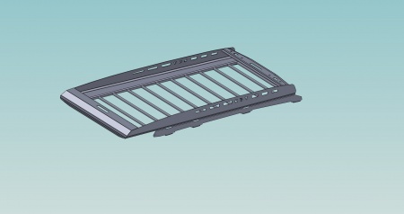 Багажник экспедиционный аэродинамический алюминиевый KDT Toyota Land Cruiser 200   04074L