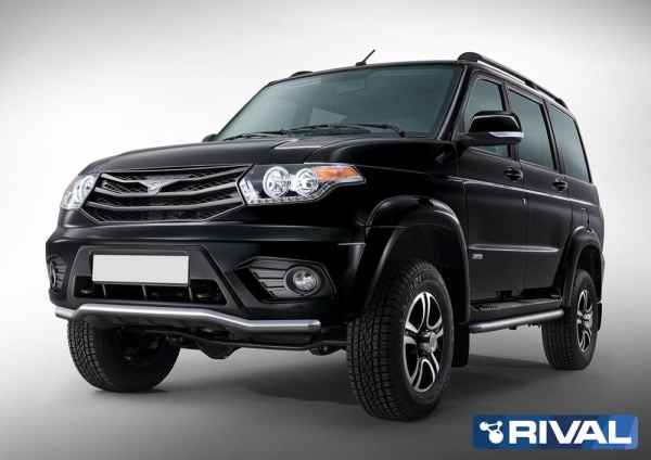 Защита переднего бампера d57 волна RIVAL UAZ Patriot 2014-2016-  R.6302.004