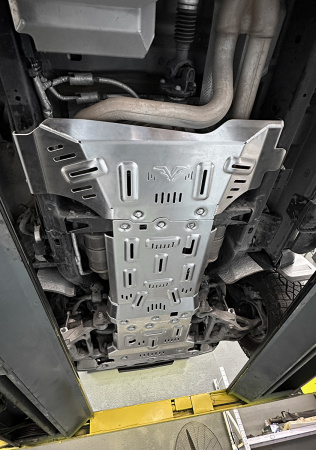 Защита Falcon радиатора, картера, РК, КПП для RAM (Dodge) 1500 TRX 6.2T бензин, алюминий 8 мм 8119492584