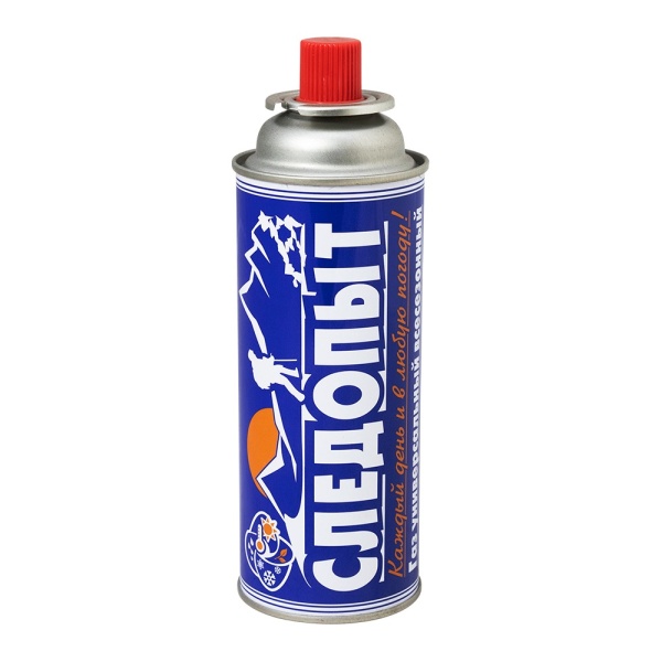 Баллон газовый цанговый СЛЕДОПЫТ 220 гр всесезонный  PF-FG-220R