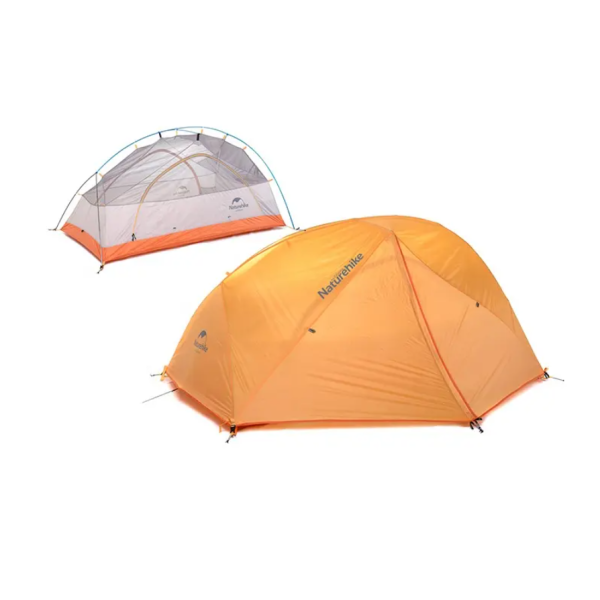 Палатка Naturehike Star-river Si 2-местная, алюминиевый каркас, сверхлегкая, оранжевая NH17T012-T-DOR
