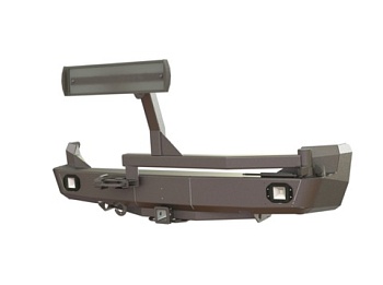 Бампер силовой задний STC Mitsubishi Pajero Sport 1996-2008 с квадрат под фаркоп, калитка, птф STC-MPS1-BR-C1-L2