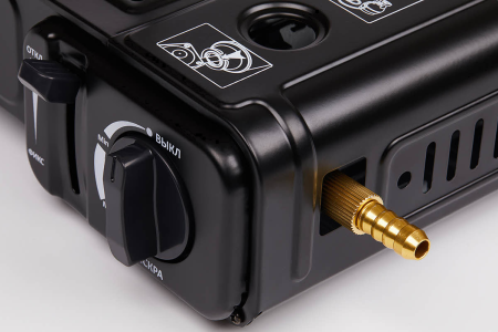 Плита газовая TOURIST KERAMIK GURU PLUS, портативная, керамическая, с переходником, в кейсе  TS-201