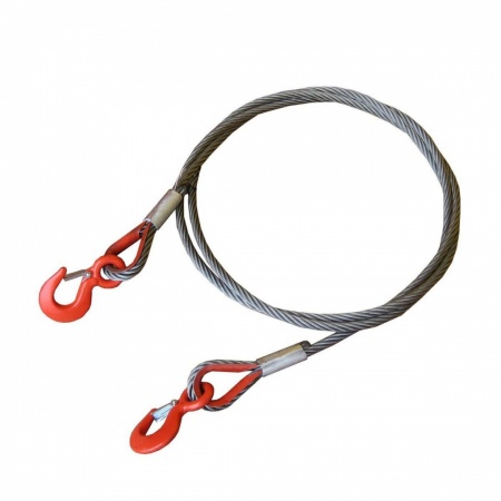 Буксировочный трос стальной, 40т, 10м, Крюк/Крюк Tplus T000227