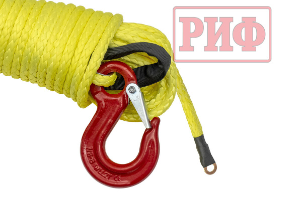 Трос для лебёдки синтетический РИФ 6 мм/15 м (готовый) Rope6mm15m