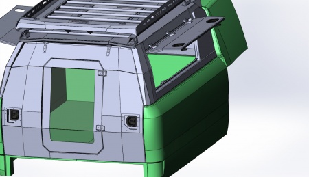 Кунг экспедиционный увеличенный трехдверный "Лабаз" KDT Toyota Tundra Double Cab Long 2007-2013  222821W