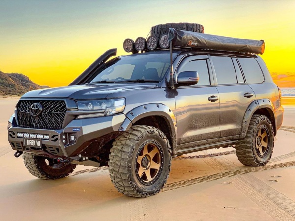 Бампер силовой передний AL (черный)  Rival  для Toyota Land Cruiser 200 2015- 2D.5719.1-NL