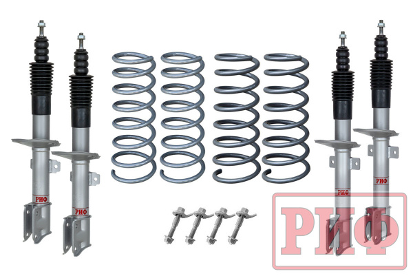 Лифт-комплект РИФ для Renault Duster (2010-2022), Nissan Terrano III 2004+ 4х4 лифт 20 мм RIF-DUS-B-G