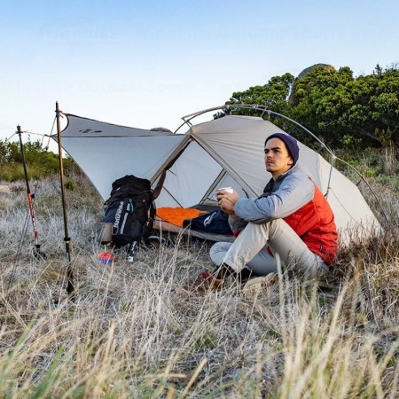 Палатка Naturehike VIK Si, 1-местная, алюминиевый каркас, снежная юбка, белая NH18W001-K-1WSKR