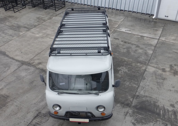 Багажник УАЗ-2206 Санитарка корзина с сеткой на водостоки (комплект из 2 багажников) Уникар U220602