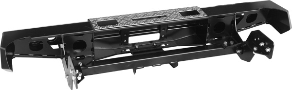 Бампер задний РИФ Mitsubishi L200 2005-2015 (1350 мм) с площ. под леб, квадр. под фаркоп и фонарями RIFTRT-20135 