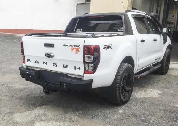 Бампер силовой задний AL (черный)  Rival  для Ford Ranger 2011-2015, 2015- 2D.1811.1-NL