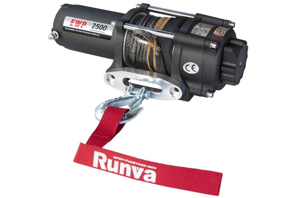 Лебёдка электрическая 12V Runva 2500A lbs 1140 кг (синтетический трос) EWP2500ASR