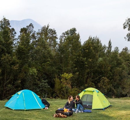 Палатка Naturehike P-Series 3-местная, алюминиевый каркас, голубая NH18Z033-P-3SBL