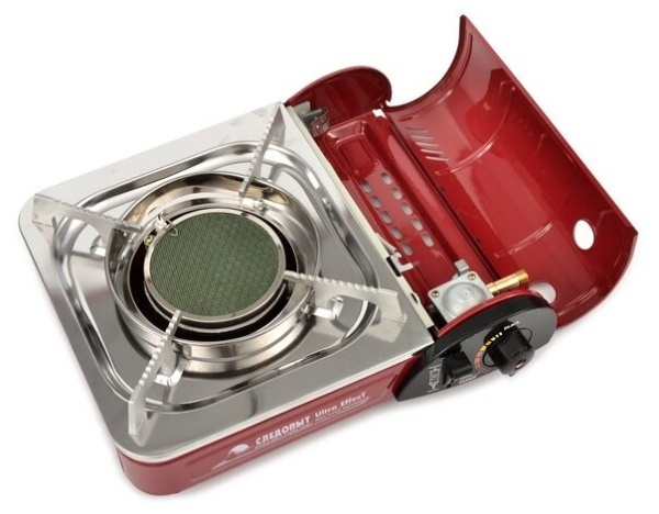 Плита газовая "СЛЕДОПЫТ - UltraEffect", керамическая (с переходником)  PF-GST-IM03