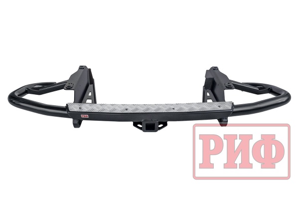 Бампер задний силовой/защита штатного бампера РИФ Toyota Land Cruiser Prado 120 c квадратом под фаркоп RIF120-21170