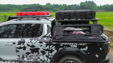 Силовой каркас-кунг Baja Racing (тип А) с 2-мя большими рыбацкими ящиками Ford F-150, Toyota Tundra YHA001-D-01