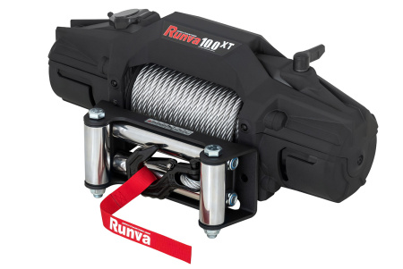Лебёдка автомобильная электрическая 12V Runva 4500 кг стальной трос EWXT10000F