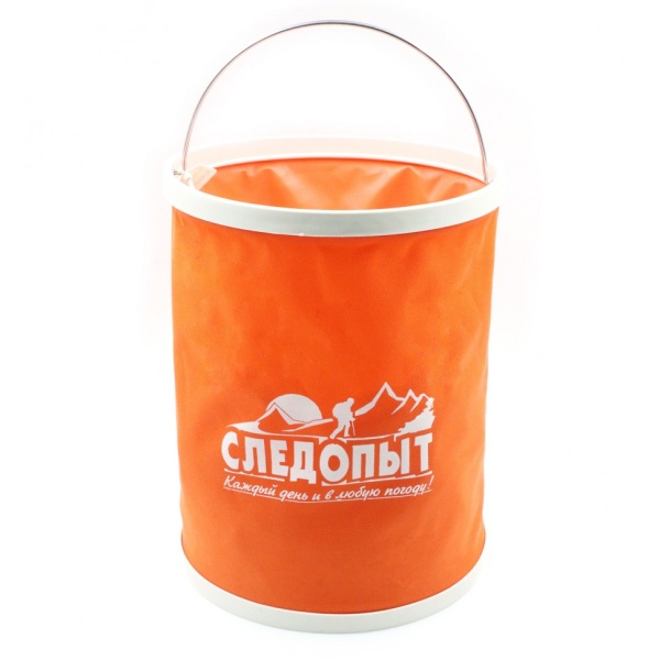 Ведро СЛЕДОПЫТ складное, оранжевое, 13 л, без чехла  PF-CT-F18