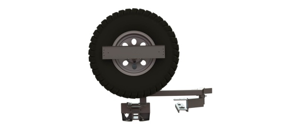 Калитка в штатный бампер Toyota Land Cruiser Prado 120 с квадратом под фаркоп STC-TLCP120-G