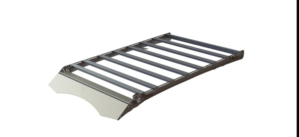 Багажник экспедиционный STC Renault Duster 2010-2019 ШТОРКА с рабочим светом  STC-RDU/10-TR1-L3