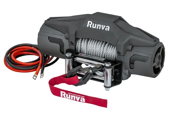 Лебёдка автомобильная электрическая 12V Runva 6000 lbs 2722 кг (стальной трос) EWV6000F
