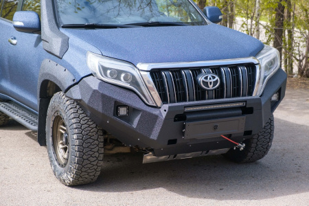 Накладки на бампер передний Toyota Land Cruiser Prado 150 2013-2017 под расширители арок STC-TLCP150/13-BFR-BUH